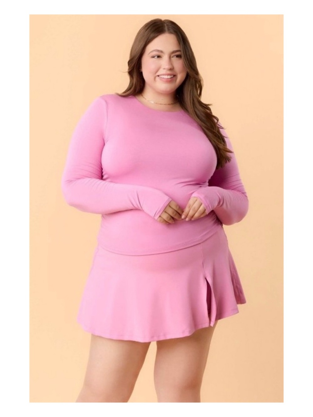 Blogilates Twisty Long Sleeve Top (Pink - Medium)